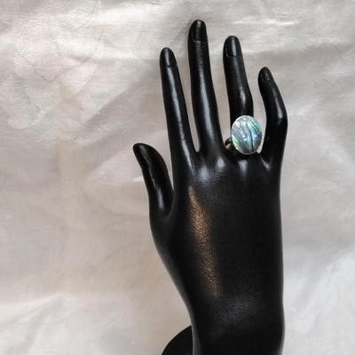 Vintage Abalone 925 Ring Size 8