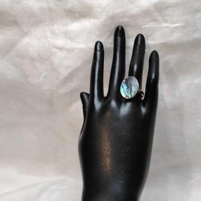 Vintage Abalone 925 Ring Size 8