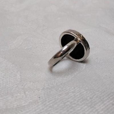 Vintage Abalone 925 Ring Size 8