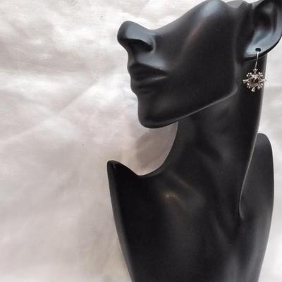 Antique Rhodolite Garnet 925 Earrings