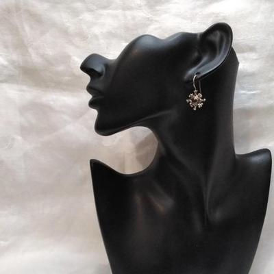 Antique Rhodolite Garnet 925 Earrings