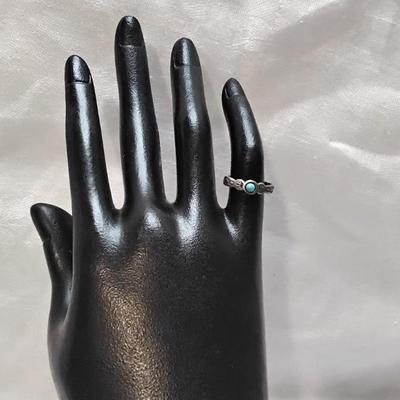 Turquoise Navajo Indian 925 Ring Size 5.5