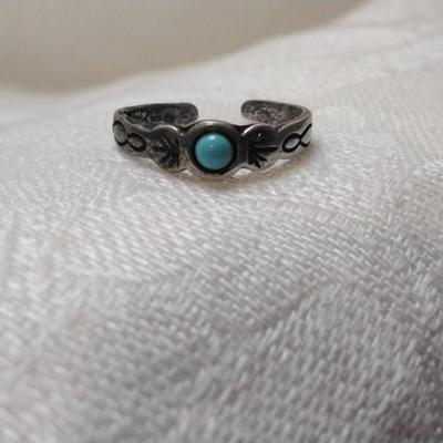 Turquoise Navajo Indian 925 Ring Size 5.5