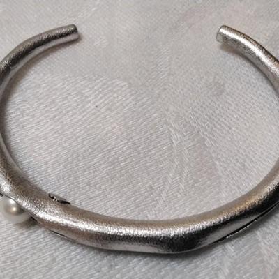 Unique Vintage Pearl Italian 925 Bracelet