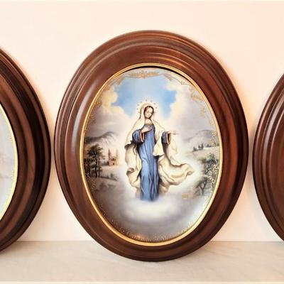 Lot #28  Set of Three Collectible Plates - Virgin Mary