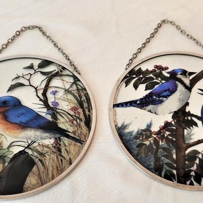 Lot #32  Two Pieces Toronto Stained Glass - Birds