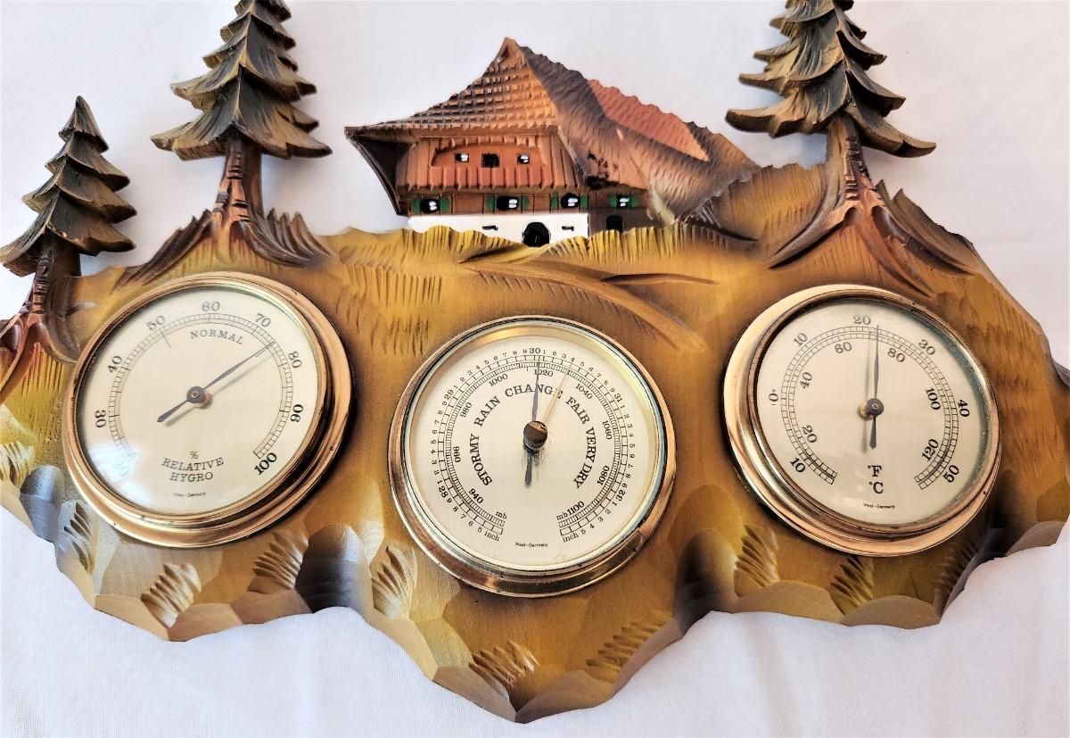 Lot 33 Vintage West German Weather Station Bavarian Scene
