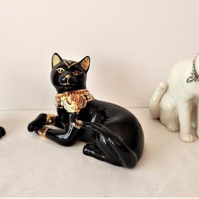 Lot #37  Lot of LENOX Porcelain Cat figures
