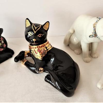 Lot #37  Lot of LENOX Porcelain Cat figures