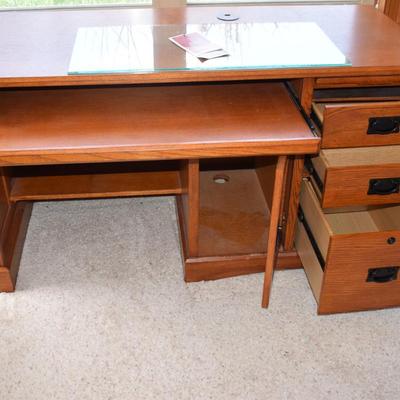 Golden Oak Brand Mission style Desk