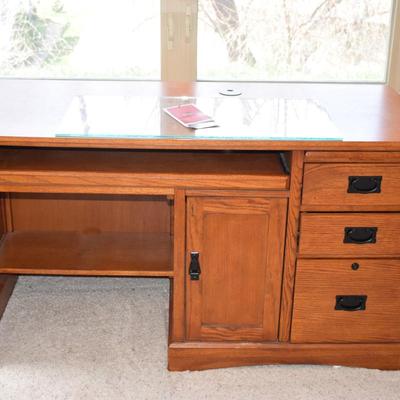 Golden Oak Brand Mission style Desk