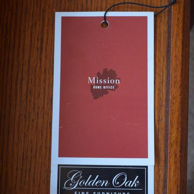 Golden Oak Brand Mission style Desk