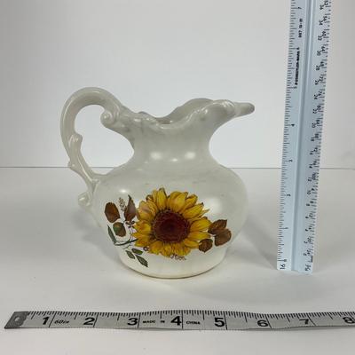 -42- POTTERY | McCoy USA Sunflower | Pitcher & Bowl