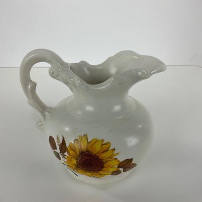 -42- POTTERY | McCoy USA Sunflower | Pitcher & Bowl