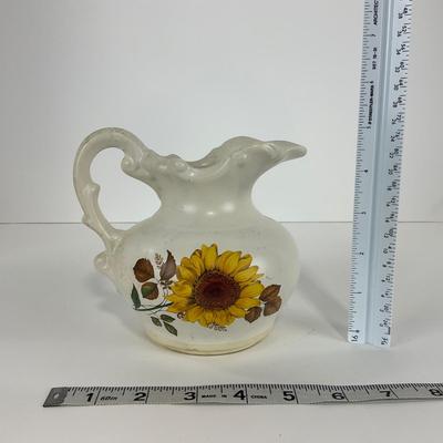 -43- POTTERY | McCoy USA Sunflower | Pitcher & Bowl