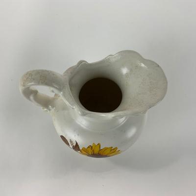 -43- POTTERY | McCoy USA Sunflower | Pitcher & Bowl