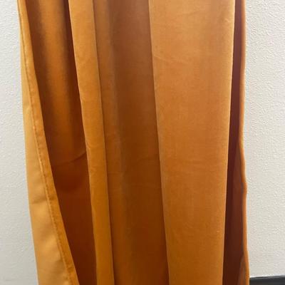 2 pair gold velvet curtains