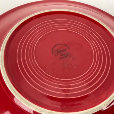 -44- DISHES | Fiesta Homer Laughlin | Six Red Large Plates