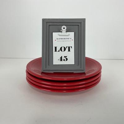 -45- DISHES | Fiesta Homer Laughlin | Red Small Plates