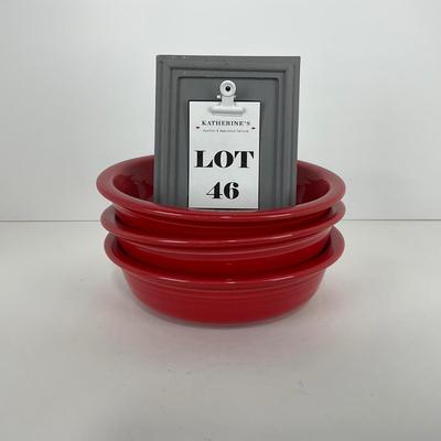 -46- DISHES | Fiesta Homer Laughlin | Red Bowls