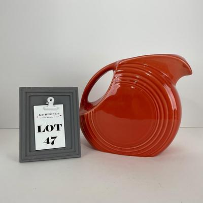 -47- DISHES | Fiesta Homer Laughlin | Orange Pitcher