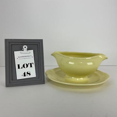 -48- DISHES | Lu-Ray Pastels Taylor Smith & Taylor | Yellow Gravy Boat
