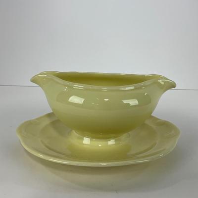 -48- DISHES | Lu-Ray Pastels Taylor Smith & Taylor | Yellow Gravy Boat
