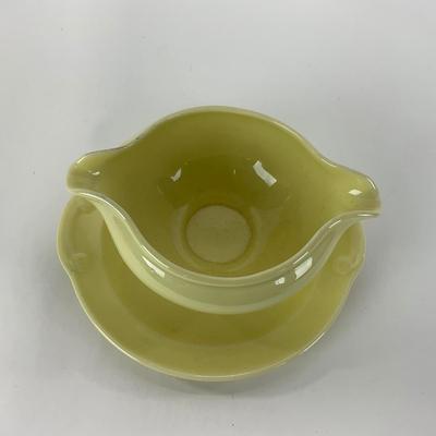 -48- DISHES | Lu-Ray Pastels Taylor Smith & Taylor | Yellow Gravy Boat