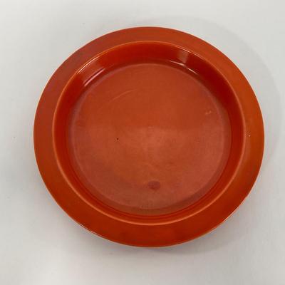-49- DISHES | Orange Round Covered Casserole