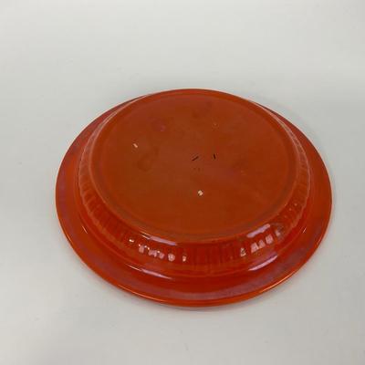 -49- DISHES | Orange Round Covered Casserole