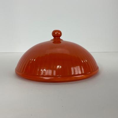 -49- DISHES | Orange Round Covered Casserole