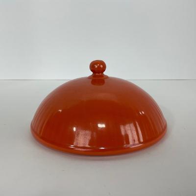 -49- DISHES | Orange Round Covered Casserole