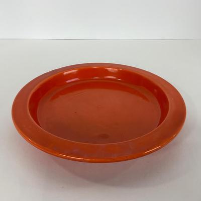 -49- DISHES | Orange Round Covered Casserole