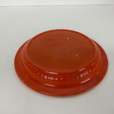 -49- DISHES | Orange Round Covered Casserole