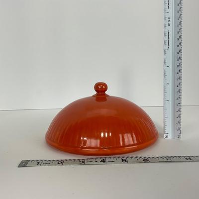 -49- DISHES | Orange Round Covered Casserole