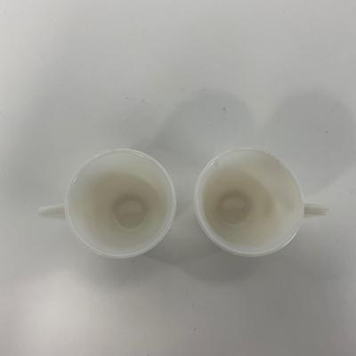 -50- DISHES | White Milk Glass Childrenâ€™s Cup & Saucer