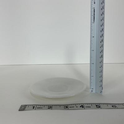 -50- DISHES | White Milk Glass Childrenâ€™s Cup & Saucer