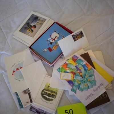 Box lot of greeting cards