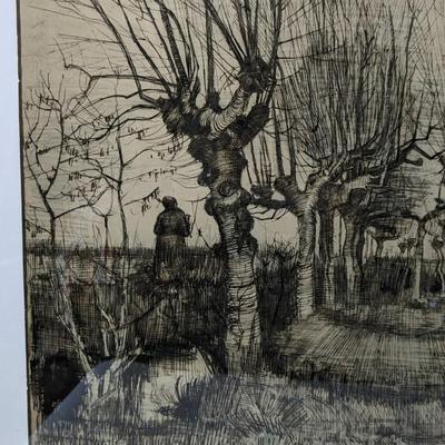 1975 Pollard Birches and Avenues of Poplars Vincent Van Gogh Framed German Prints