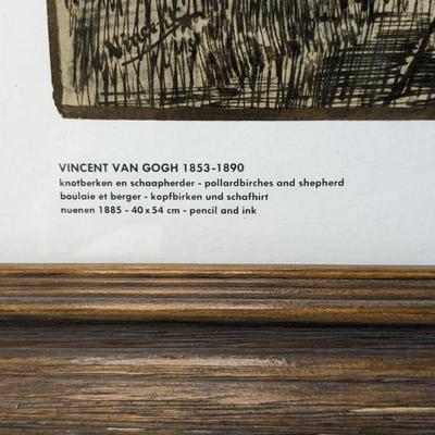 1975 Pollard Birches and Avenues of Poplars Vincent Van Gogh Framed German Prints