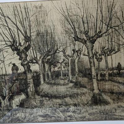 1975 Pollard Birches and Avenues of Poplars Vincent Van Gogh Framed German Prints