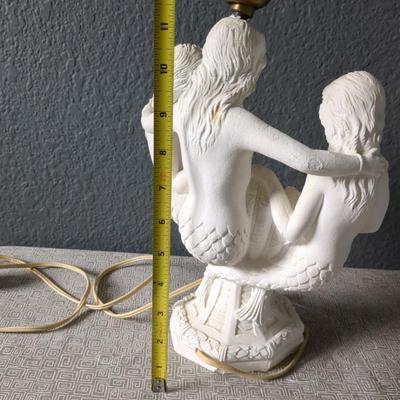 Antique Chalkware Mermaid Lamp