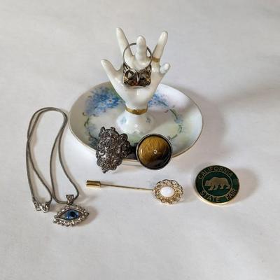 Estate Jewelry and Bavarian Porcelain Hand