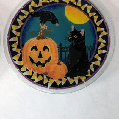 Peggy Karr Fused Glass Halloween Plates