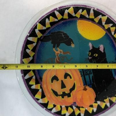 Peggy Karr Fused Glass Halloween Plates