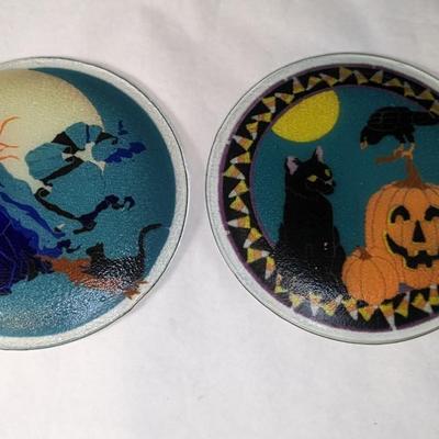 Peggy Karr Fused Glass Halloween Plates