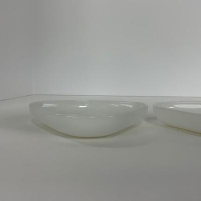 -52- GLASSWARE | Anchor Hocking Waterford Waffle | Green Depression Relish & Inserts Set