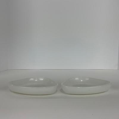 -52- GLASSWARE | Anchor Hocking Waterford Waffle | Green Depression Relish & Inserts Set