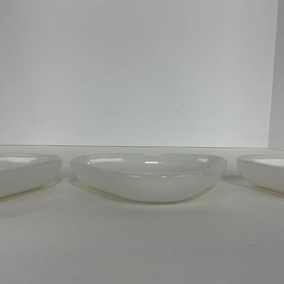 -52- GLASSWARE | Anchor Hocking Waterford Waffle | Green Depression Relish & Inserts Set
