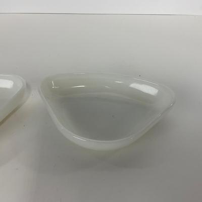 -52- GLASSWARE | Anchor Hocking Waterford Waffle | Green Depression Relish & Inserts Set